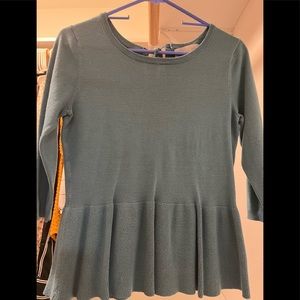 Sky blue peplum blouse